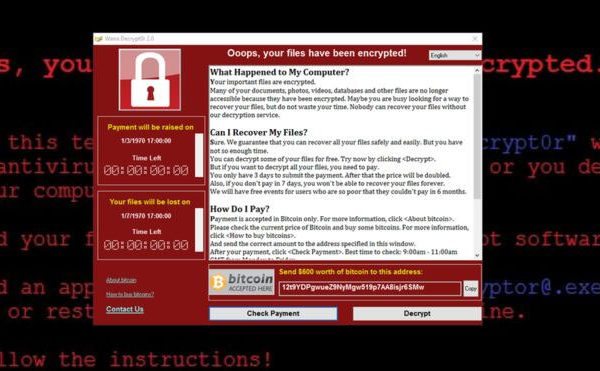 Ransomware WanaCry Attack 2017